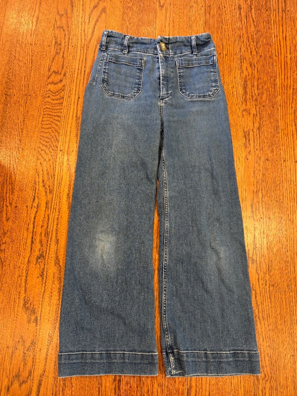 Anthro Maeve The Denim Colette Cropped Wide-Leg Jeans | Size 26 - Picture 3 of 8